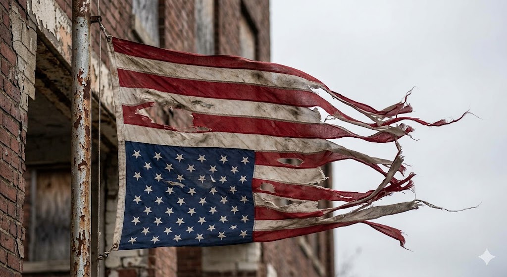 Tattered American Flag